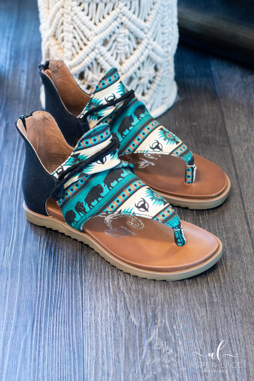*PVM* Rock With Me Sandals (Teal)