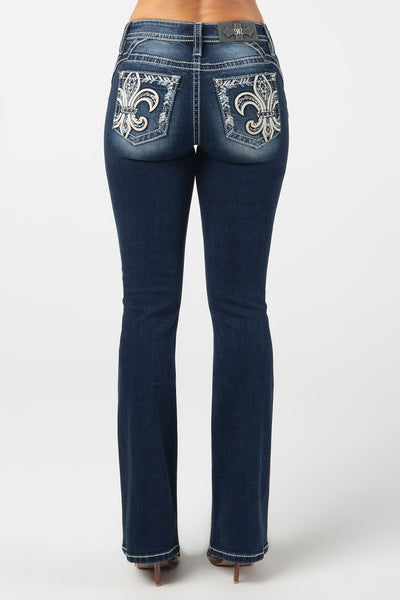 Jeans Miss Me Bootcut 'Fleur De Lis' - Taille W25 X L29, Neuf Avec étiquette (NWT)