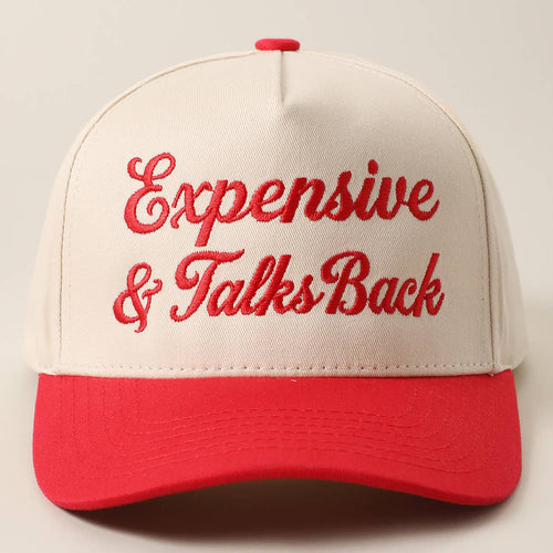 Expensive & Talks Back Trucker Hat (Red)