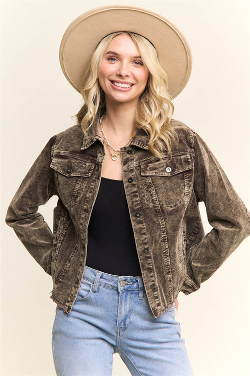 Bria Corduroy Jacket (Brown)