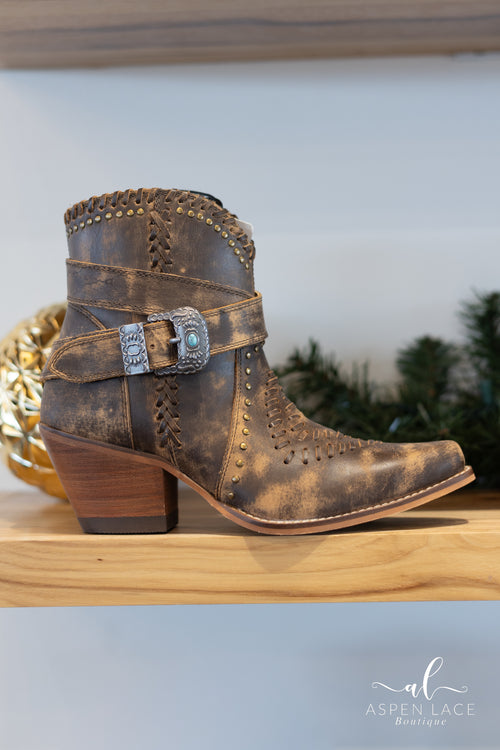 Haley High Peak Booties (Brown)