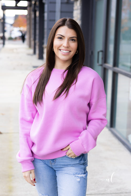 Lainey Sweatshirt (Bright Mauve)
