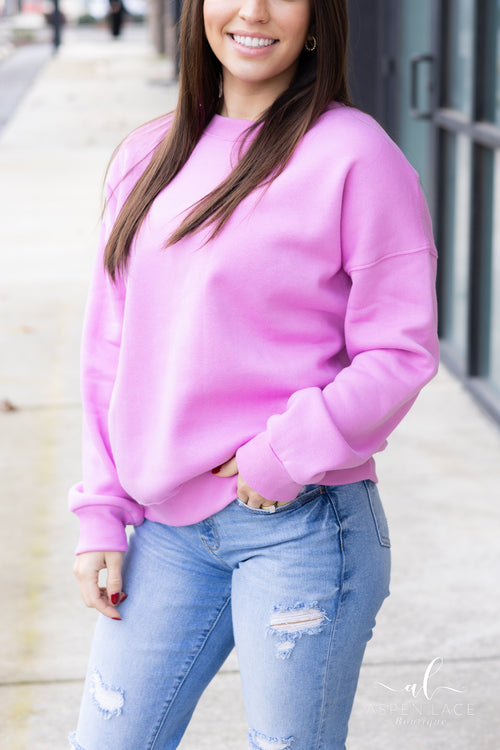Lainey Sweatshirt (Bright Mauve)