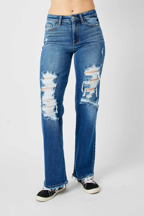 Judy Blue Amelia Dad Jeans (Medium Wash)
