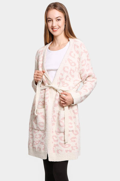 Mara Leopard Robe (Pink) – Aspen Lace Boutique