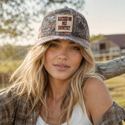 Raised On 90's Country Trucker Hat (Camo)