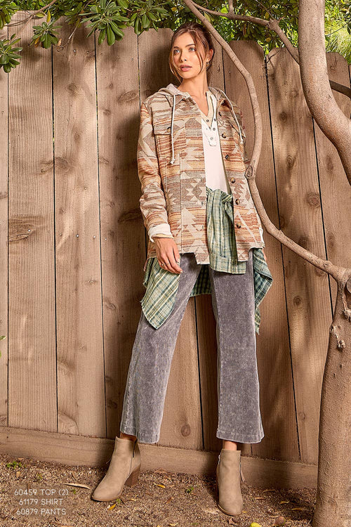 Hoodie Aztec Jacket (Desert Sand)
