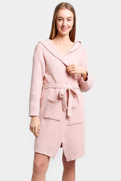 Luxe Hooded Robe (Pink)