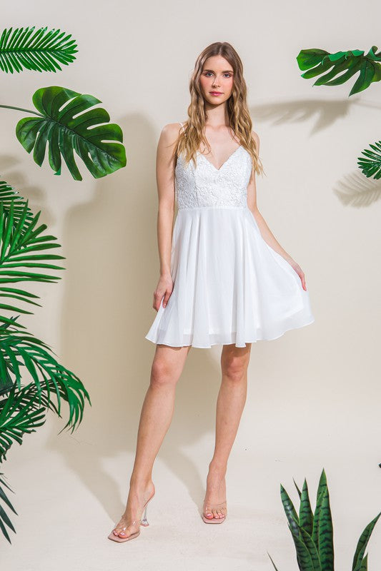 *PVM* Cassidy Crochet Dress (White)