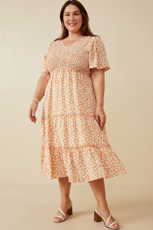 Kora Midi Dress (Apricot) Aspen Lace Boutique Kora Midi Dress (Apricot) Aspen Lace Boutique