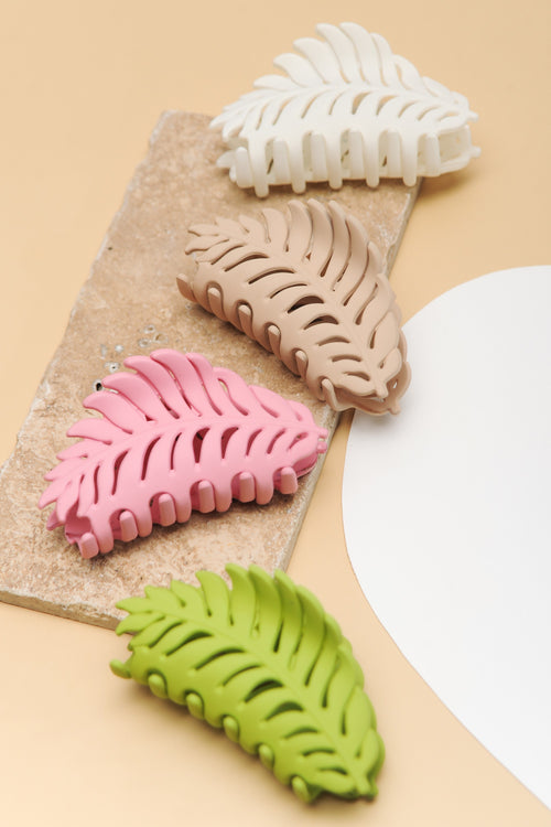Matte Leaf Claw Clips (Multiple Colors)
