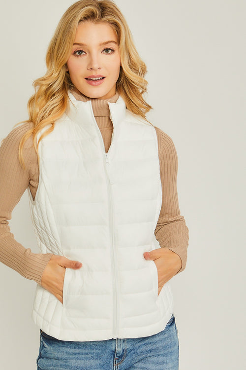 Rebecca Down Vest (White)