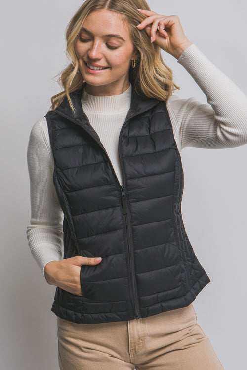 Rebecca Down Vest (Black)