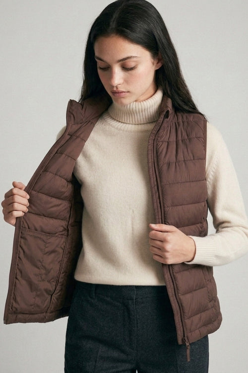 Rebecca Down Vest (Chocolate)