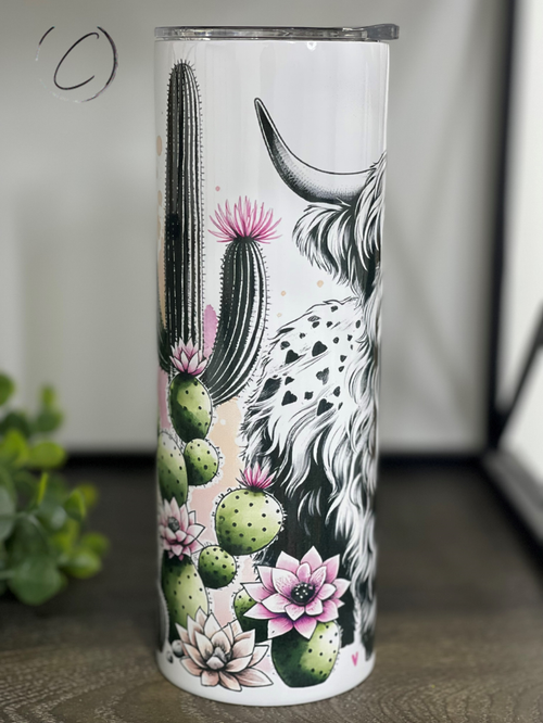 Desert Highland Cow Tumbler