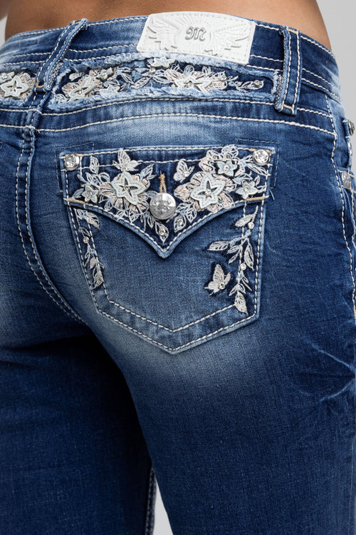 Miss Me Floral Envy Bootcut Jeans