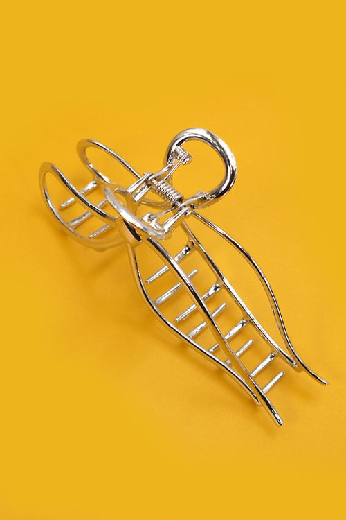 Bow Claw Clips (Silver)