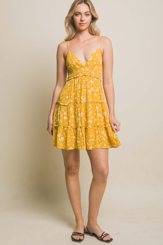 Garden Field Floral Dress (Yellow) Aspen Lace Boutique Garden Field Floral Dress (Yellow) Aspen Lace Boutique