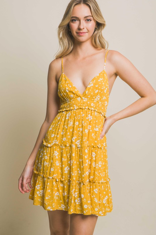 Garden Field Floral Dress (Yellow) Aspen Lace Boutique Garden Field Floral Dress (Yellow) Aspen Lace Boutique