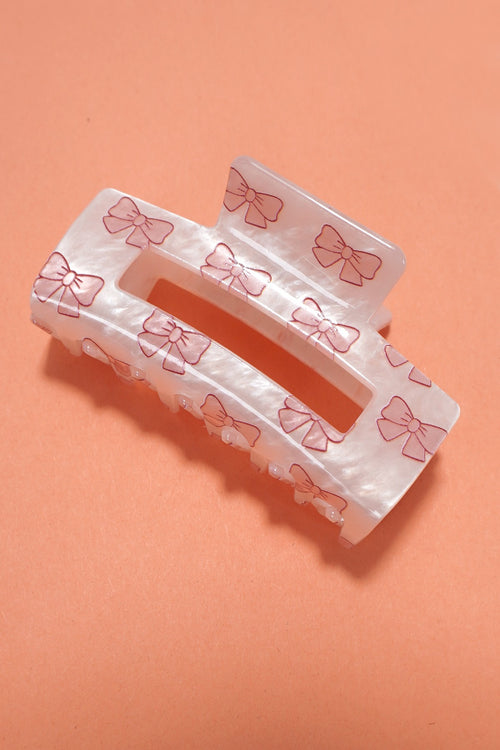 Bow Claw Clip (Pink)