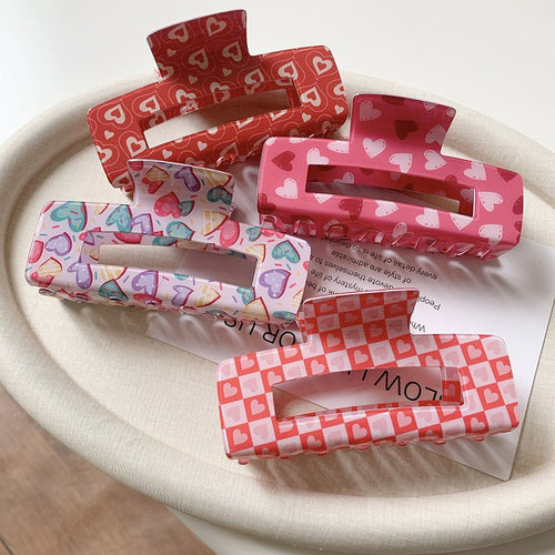 Candy Heart Claw Clips (Multiple Colors)