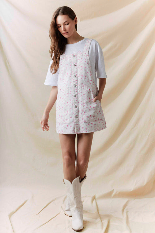 Isabelle Overall Dress (Off White)