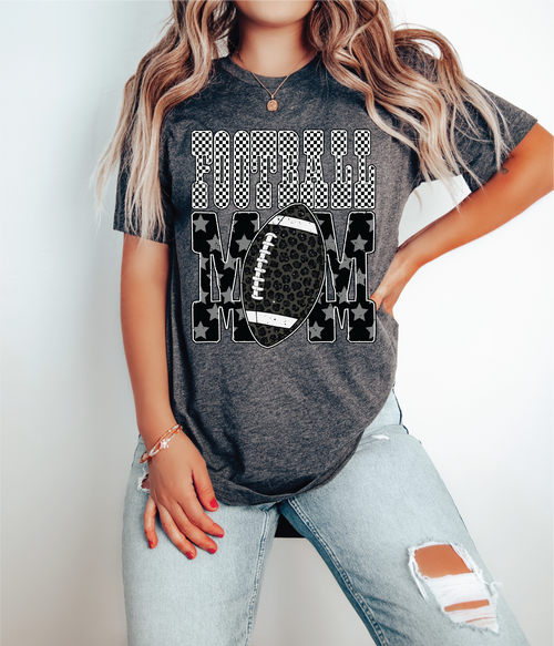 Football Mom Tshirt (Dark Heather Grey)