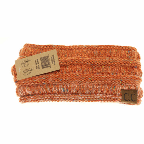 Ombre Ribbed Flecked CC Headwrap (Orange)