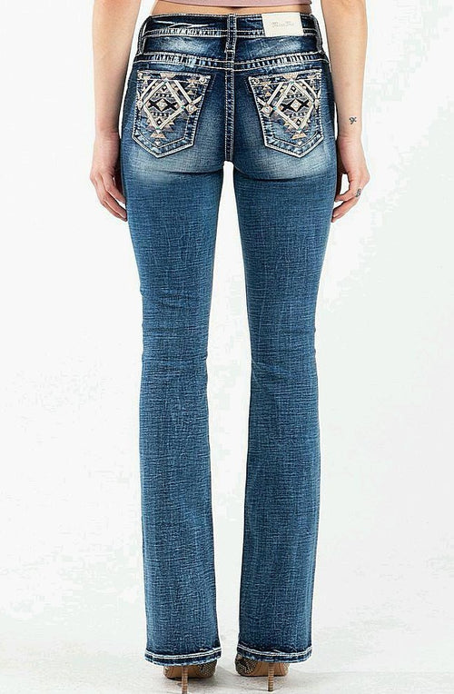 Miss Me Diamond Aztec Bootcut Jeans