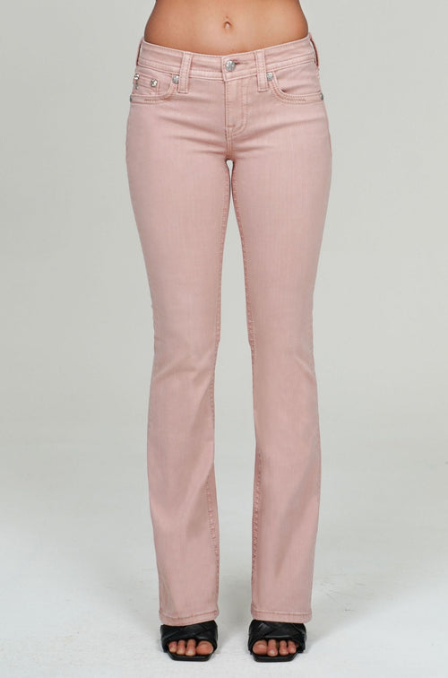 Miss Me Bootcut Jeans (Dusty Pink)
