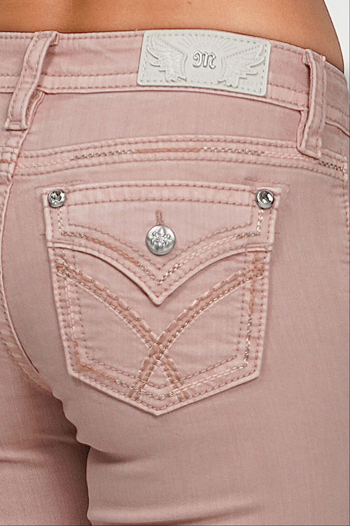 Miss Me Bootcut Jeans (Dusty Pink)