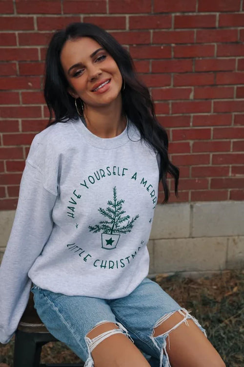 *PVM* Merry Little Christmas Sweatshirt (Ash)