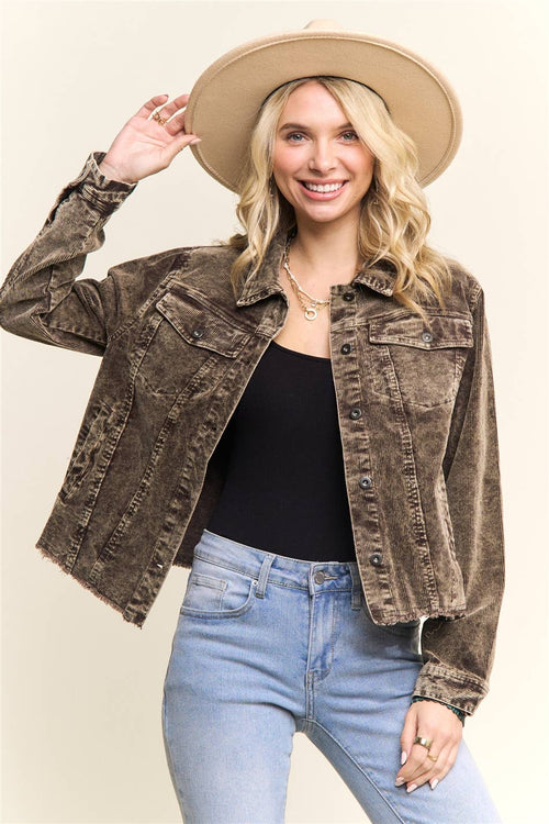 Bria Corduroy Jacket (Brown)