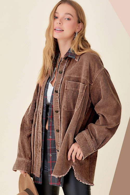 Mina Corduroy Jacket (Coffee)