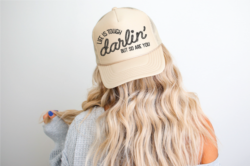 Life is Tough Trucker Hat (Tan)