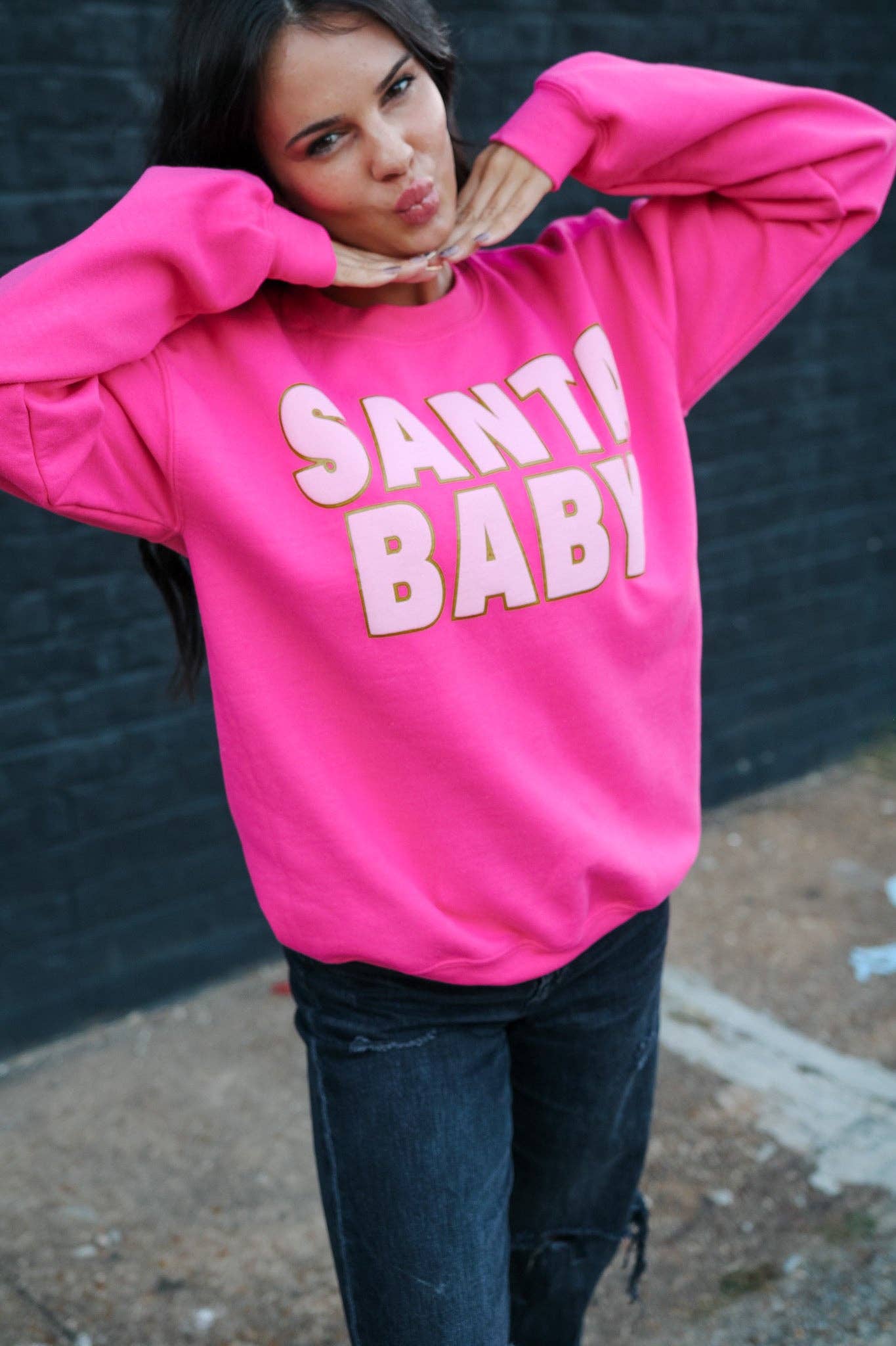 *PVM* Santa Baby Sweatshirt (Pink)