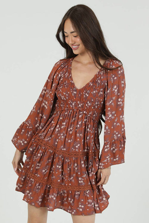 Marla Fall Dress (Rust)