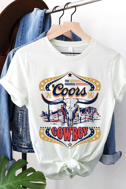 Coors Cowboy Tshirt (Vintage White)