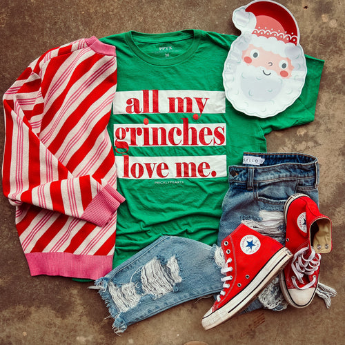 All My Grinches Love Me Tshirt (Green)