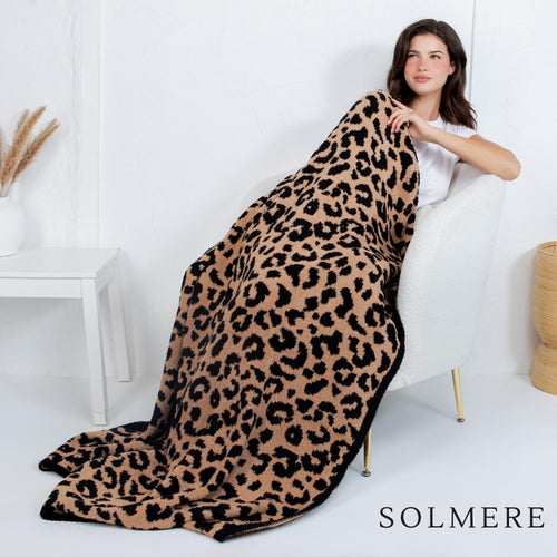 Luxe Microfiber Blanket (Coffee Leopard)