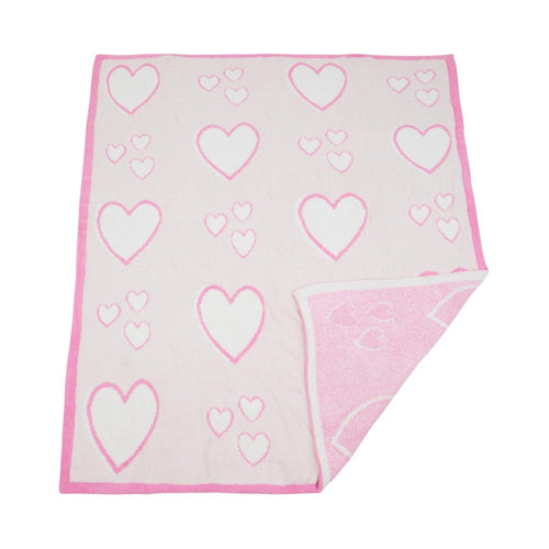 Luxe Microfiber Blanket (Pink Hearts)