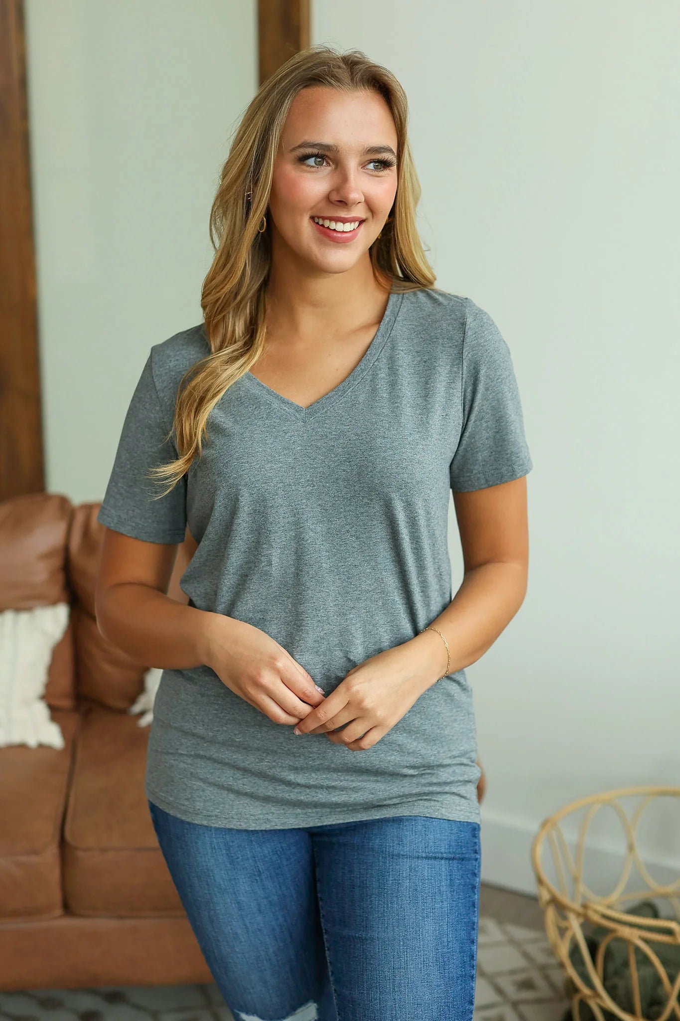 *Outlet* Olivia Tee (Charcoal)