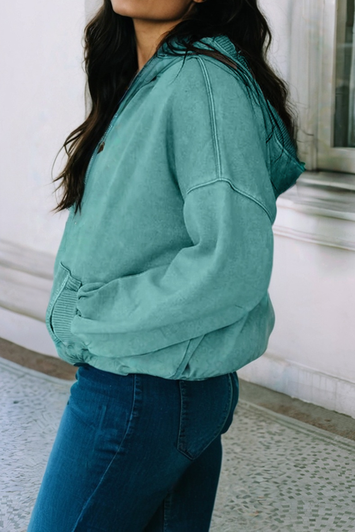 Long Sleeve Hoodie (Teal)