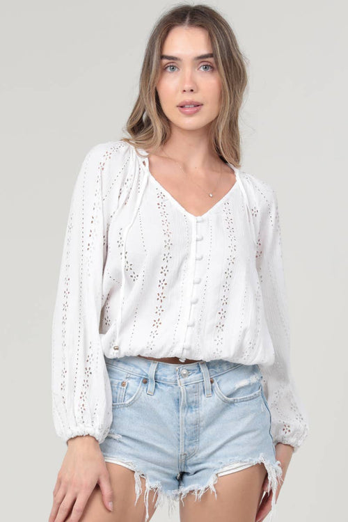 Cassidy Eyelet Top (White)