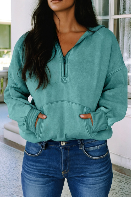 Long Sleeve Hoodie (Teal)