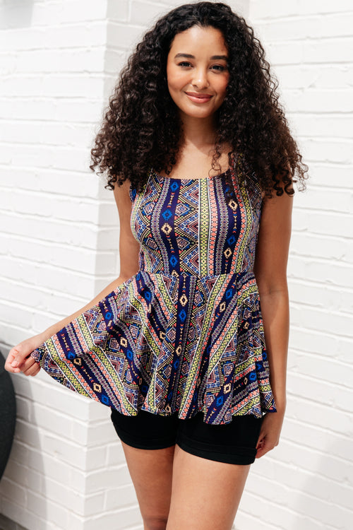 *Online Exclusive* Cool Connections Peplum Tank