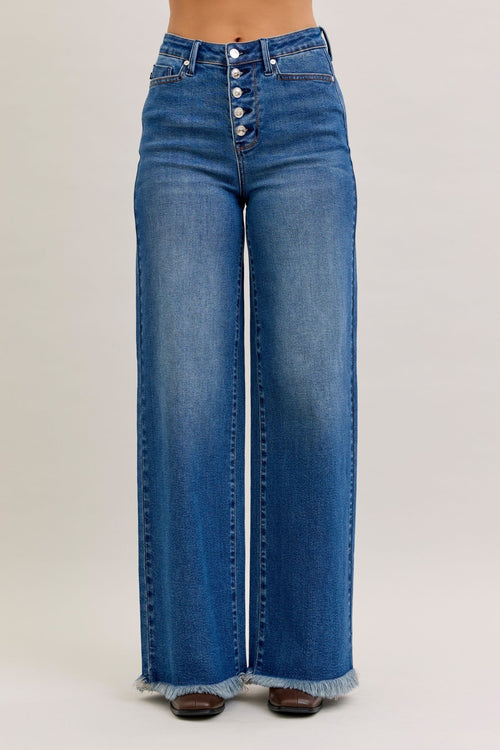 Uma Straight Judy Blue Jeans (Dark Wash)