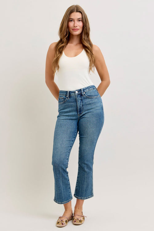 Owen Kick Flare Judy Blue Jeans (Medium Wash)