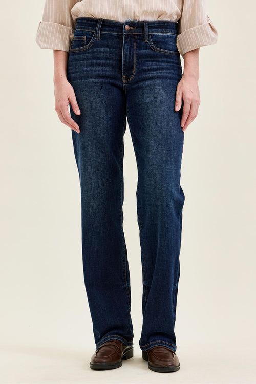 Mara Straight Judy Blue Jeans (Dark Wash)