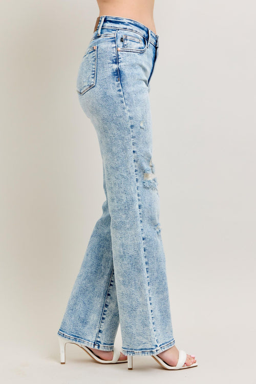 Tia 90's Straight Judy Blue Jeans (Mineral Wash)